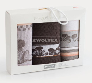 Komplet kuchenny Zwoltex BOROWIK brązowy