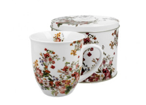 Kubek porcelana VINTAGE FLOWERS - WHITE 400ml