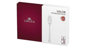 Valor komplet 6-szt. - widelczyki do ciasta w pudełku Gerlach