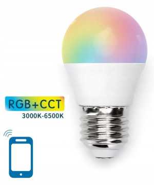 Żarówka LED E27 G45 kulka 5W RGB+CCT smart wi-fi
