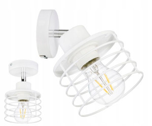 LAMPA KINKIET ŚCIENNY regulowany loft SPRĘŻYNA