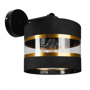 LAMPA KINKIET ścienny STAŁY E27 Abażur paski 20cm