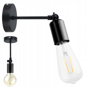 Kinkiet ścienny prosty ruchomy LOFT EDISON 1x E27