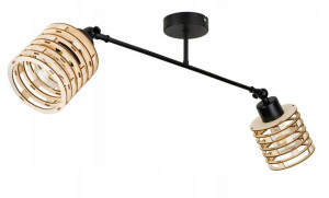 LAMPA sufitowa żyrandol regulowany LOFT E27 Drewno