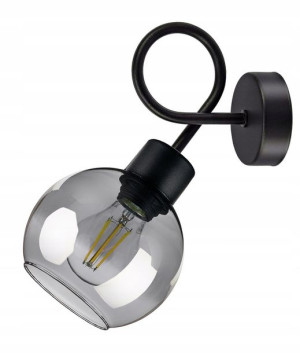 LAMPA KINKIET ŚCIENNY stały E27 LOFT szklany KULA