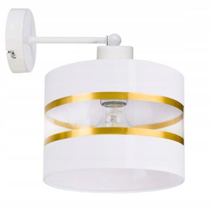 LAMPA KINKIET ścienny STAŁY E27 Abażur paski 20cm