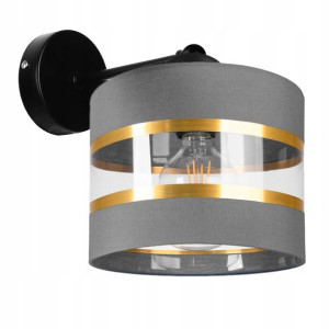 LAMPA KINKIET ścienny STAŁY E27 Abażur paski 20cm