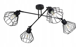 LAMPA sufitowa żyrandol regulowany LOFT drut 4 E27