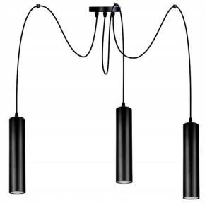 LAMPA WISZĄCA ZWIS żyrandol pająk TUBA 15cm 3 GU10