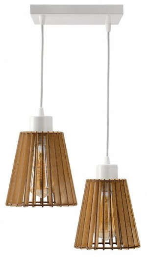 Lampa wisząca zwis żyrandol sufitowa LOFT Drewno 2