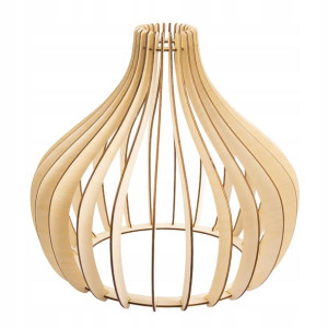 Klosz DREWNIANY do lamp na E27 LOFT DREWNO XXL