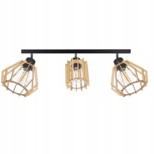 Lampa Wisząca Sufitowa Żyrandol Drewniana Boho