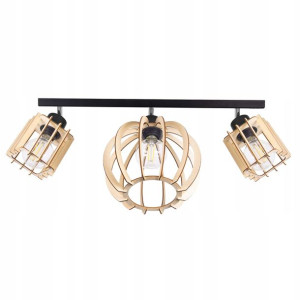 Lampa Wisząca Sufitowa Żyrandol Drewniana Boho