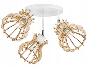 LAMPA sufit plafon żyrandol Loft Drewno ruchoma 3