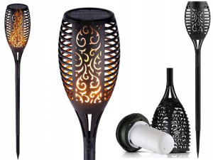 Lampa Solarna Led Pochodnia Efekt Płomienia 51 Cm