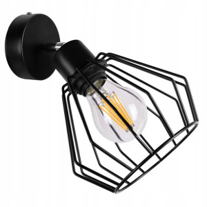 LAMPA KINKIET ŚCIENNY regulowany loft BRYLANT drut
