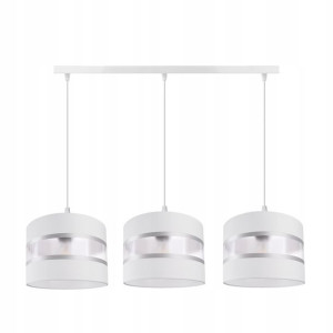 Lampa Wisząca Sufitowa Żyrandol Abażur Gala Biała