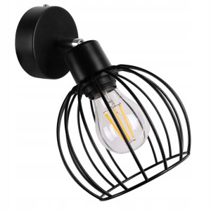 LAMPA KINKIET ŚCIENNY regulowany loft KULA DRUT