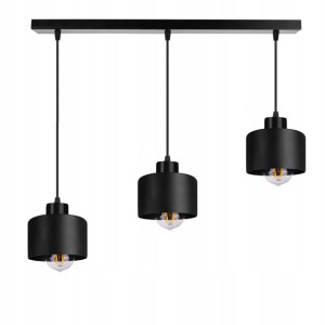LAMPA wisząca sufitowa ŻYRANDOL ZWIS KUBEK CZARNY