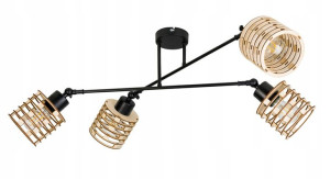 LAMPA sufitowa żyrandol regulowany LOFT drewno 4