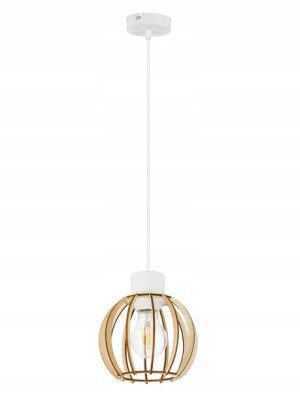 LAMPA sufitowa WISZĄCA ZWIS żyrandol loft DREWNO 1