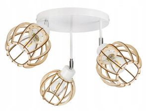 LAMPA plafon SUFITOWA ŻYRANDOL ruchomy loft DREWNO