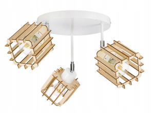 LAMPA plafon SUFITOWA ŻYRANDOL ruchomy loft DREWNO