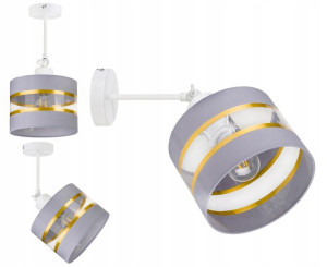 LAMPA KINKIET ścienny regulowany LOFT ABAŻUR 20cm