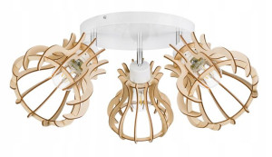 LAMPA sufit plafon żyrandol Loft Drewno ruchoma 3