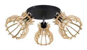 LAMPA sufit plafon żyrandol Loft Drewno ruchoma 3