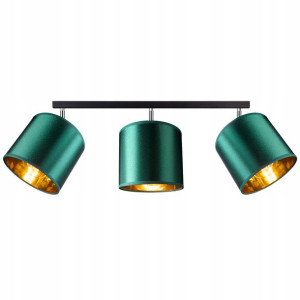 LAMPA PLAFON ruchomy żyrandol sufiowa ABAŻUR złoty