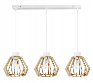 LAMPA sufitowa WISZĄCA ZWIS żyrandol loft DREWNO 3