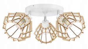 LAMPA plafon SUFITOWA ŻYRANDOL ruchomy loft DREWNO