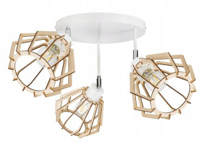 LAMPA plafon SUFITOWA ŻYRANDOL ruchomy loft DREWNO