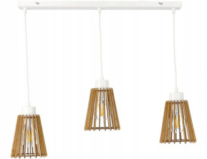 Lampa wisząca zwis żyrandol sufitowa LOFT Drewno 3