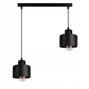 LAMPA wisząca sufitowa ŻYRANDOL ZWIS KUBEK CZARNY