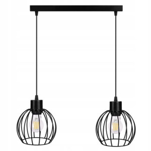 LAMPA wisząca sufitowa ŻYRANDOL ZWIS 2x drut KULA
