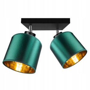 LAMPA PLAFON ruchomy żyrandol sufiowa ABAŻUR złoty