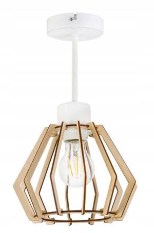 LAMPA WISZĄCA stała żyrandol sufit DREWNO BRYLANT