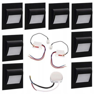 ZESTAW 8x Oprawa schodowa LED + 2czujki + zasilacz