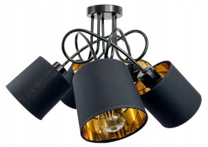 Lampa SUFITOWA żyrandol WISZĄCA LOFT abażur na E27
