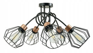Lampa SUFITOWA żyrandol WISZĄCA LOFT drut BRYLANT