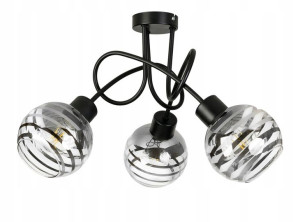 Lampa SUFITOWA żyrandol wisząca LOFT plafon szkło