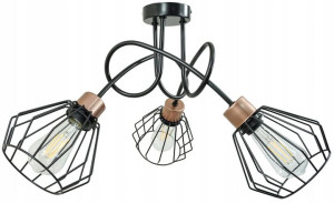 Lampa SUFITOWA żyrandol WISZĄCA LOFT drut BRYLANT