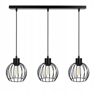 LAMPA wisząca sufitowa ŻYRANDOL ZWIS 3x drut KULA