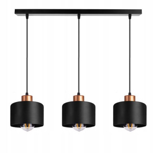 LAMPA wisząca sufitowa ŻYRANDOL ZWIS KUBEK CZARNY