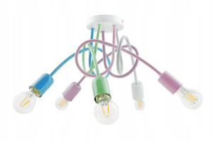 Lampa sufitowa żyrandol PASTI 5 + ŻARÓWKI LED 6W
