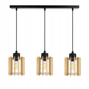 LAMPA WISZĄCA zwis ŻYRANDOL sufitowa LOFT Drewno