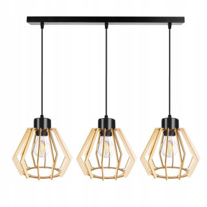 LAMPA WISZĄCA ZWIS żyrandol sufiowa BRYLANT Drewno