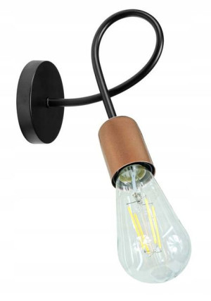 Kinkiet ścienny kręcony drut LOFT EDISON 1x E27